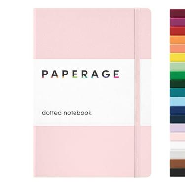 Imagem de PAPERAGE Caderno de diário pontilhado, (blush), 160 páginas, médio 14,2 cm x 20,3 cm - papel grosso de 100 g/m², capa dura