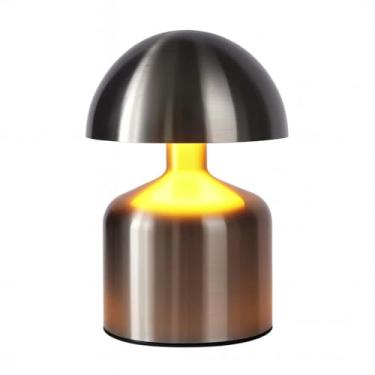 Imagem de Luminária de Mesa LED Touch Sem Fio USB 3 Cores Luz Ambiente Recarga Rápida