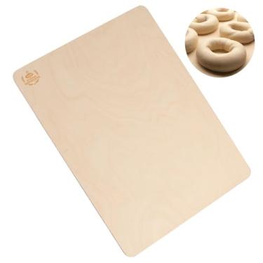 Imagem de Placa de impermeabilização Bagel 45,7 cm x 66 cm, 7 camadas de madeira compensada de bétula, 4/20.3 cm de espessura – tábua de impermeabilização de massa durável para bagels, pão e pretzels – para uso