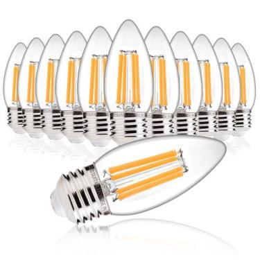 Imagem de Lâmpada LED ALAMPEVER 800LM 5,5W 2700K E26 100W, pacote com 12