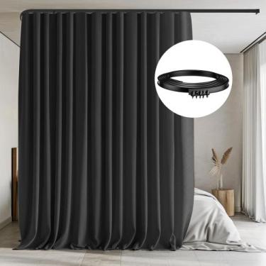 Imagem de Cortinas divisórias de quarto MakeFeile Blackout com conjunto de trilh