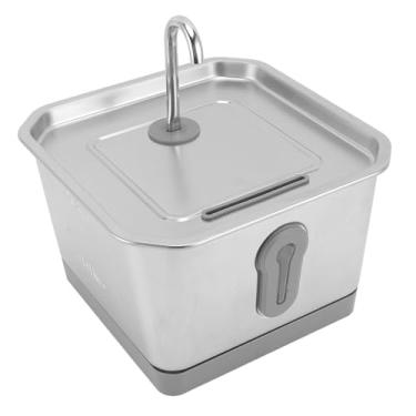 Imagem de Phefop Fonte de água de Gato, 3,5L de Aço Inoxidável Dispensador de água Inteligente Tigela Sem Fio