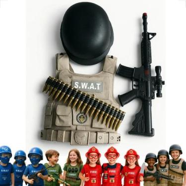 Imagem de Brinquedo Kit Policial Com Colete Rifle E Acessórios - Ddg Toys