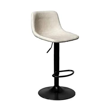 Imagem de Cadeira de bar cadeira de bar rotativa moderna restaurante cafeteria ilha cadeira de mesa simples encosto alto pé cadeira de jantar pode ser levantada (60-80 cm) bancos de bar ajustáveis (cor: ouro)