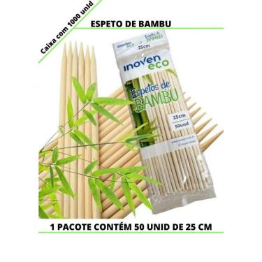 Imagem de Espetos De Bambu 25 Cm Pacote Com 1000