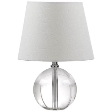 Imagem de Abajur Luminária de Mesa, Estilo Moderno com 35 cm de Altura para Quarto, Sala de Estar e Escritório, 110V 9W, Safavieh, Transparente