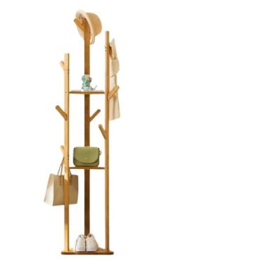 Imagem de Cabideiro de Bambu com Prateleiras e Ganchos – Suporte de Roupas Multifuncional, Ecológico e Decorativo para Quarto, Sala ou Escritório