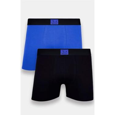 Imagem de Kit/2 Cueca Boxer Lupo 18467-088 Masculina Algodão Com Elastano T. P/G