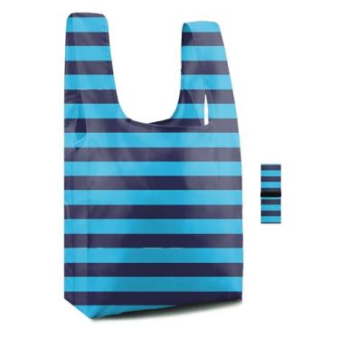 Imagem de Sacos de supermercado reutilizáveis de poliéster dobrável, sacolas de compras reutilizáveis extra grandes de 23 kg, resistentes e laváveis na máquina, reutilizáveis para mantimentos