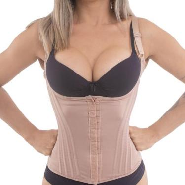 Imagem de Cinta modeladora corselet com 16 barbatanas Princesa Catarina, M, Choc