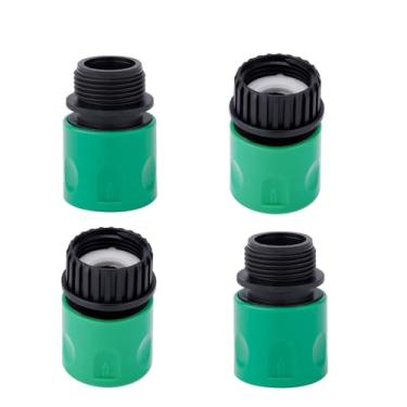 Imagem de 4 peças de mangueira de jardim conexão rápida, mangueira fêmea, conexões de conexão rápida, rosca de 3/10.2 cm, acessórios de mangueira de conexão rápida de plástico para mangueira de água