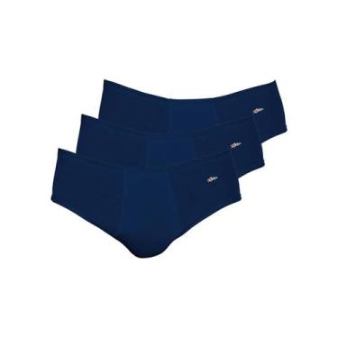 Imagem de Kit com 3 Cuecas Slip Zorba com Abertura 172 Plus Size, Azul marinho, 