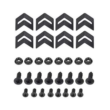 Imagem de Universal Front Bumper Lip Splitter Fins Canards Body Spoiler Kit, ABS de Qualidade Premium, Acabamento Requintado, Incluindo 4pcs, Dianteiro Bumper (Preto)