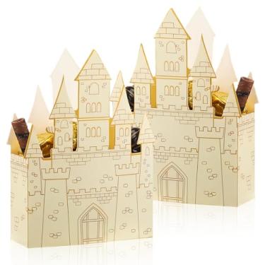Imagem de Hoolerry 24 caixas de lembrancinhas de festa de feiticeiro mágico de Natal Castelo Mágico Castelo de Presente Castelo Goodie Caixas de Lanche para Festa de Aniversário de Casamento Decorações de Chá