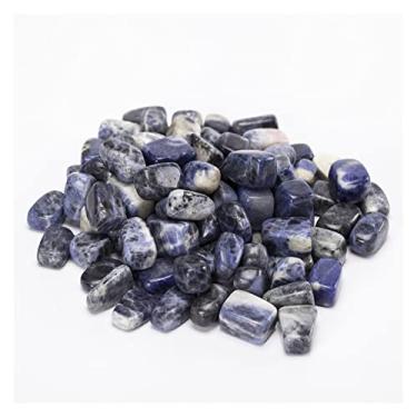 Imagem de 200 g a granel sortido pedras caídas mistas lápis-lazúli cristal obsidiana pedras preciosas minerais de rocha para contas de Reiki pedras primárias e minerais (cor: 200 g Soalite)