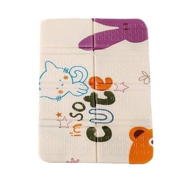 Imagem de Almofada de viagem para assento de avião – Almofada dobrável para sentar com desenho animado | Almofada portátil resistente à água para caminhão, acampamento, barco, direção, arquibancada, estádio