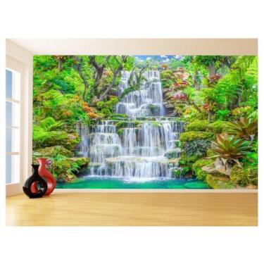 Imagem de Papel De Parede 3D Paisagem Cachoeira Florestas 3,5M Nch253 - Você Dec