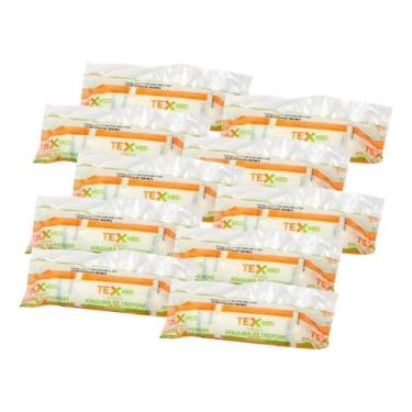Imagem de Kit 10 Rolos Atadura Crepom Não Estéril 0,8Cmx1,80M Texmed