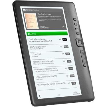 Imagem de BK7019 Leitor de e-Books Portátil 8GB 7polegadas Multifuncional com Tela LCD Colorida Luz Fundo Legibilidade Flexibilidade Baixo Consumo Energia Compacto Leve Slot para Cartão TF Pulo Automático Págin