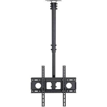 Imagem de FENOKD Suporte de TV giratório multifuncional com inclinação ajustável, até 400 x 400 mm, suporte de teto para TV aplicável ao shopping center/local de trabalho/loja de rua, suporte de TV preto (3 m)