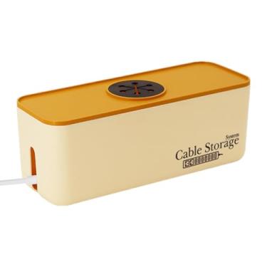 Imagem de Caixa organizadora de cabos | Organizador de cabos para celular – Organização doméstica, carregador antiderrapante, capa de armazenamento de energia para plugues de alimentação de fios