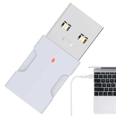 Imagem de Adaptador tipo C para USB | Adaptador de transferência de dados de 10 Gbps tipo C para USB | Conversor portátil externo de transferência de arquivos grande para computador desktop