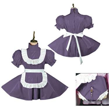 Imagem de Vestidos de empregada plus size estilo Sissy Dress Locable Sweet Dress Costume, roxo escuro, 7GG