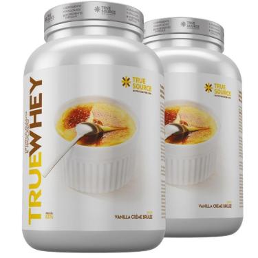Imagem de Kit 2 Whey Protein Isolado Baunilha Brulee 837g True Source-Unissex
