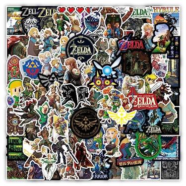 Imagem de 100 peças de desenho animado jogo legal The Legend of Zelda pacote de adesivos | Adesivos de vinil estéticos para scrapbook, diário, laptop, para-choque, skate, garrafas de água, computador, telefone