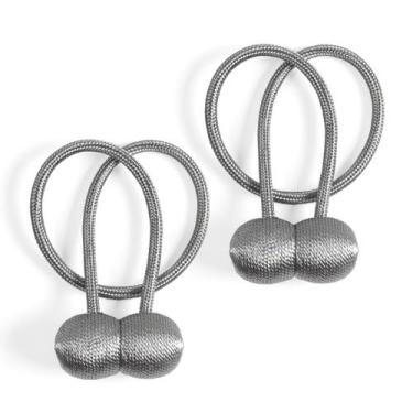 Imagem de Kit Abraçadeira Prendedor Pingente de Cortina com Imã Par 02 Peças Aus