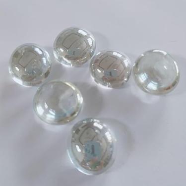 Imagem de 100 g Seixos de vidro de cor mista saco de 100 g contas de vidro decorativas planas pedras coloridas transparentes para vaso de aquário, cor transparente