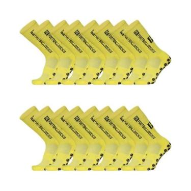 Imagem de Meias De Futebol De Cano Médio Coladas, 8 Pares, Antiderrapantes, Resp