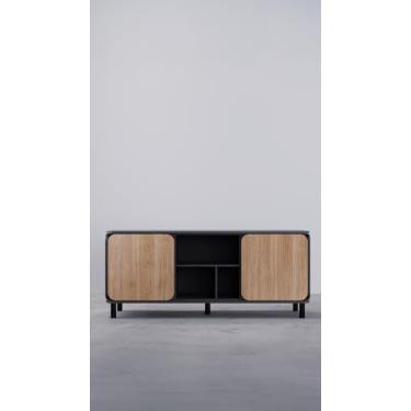 Imagem de Rack para Sala Elements Appennini Low Grafite/Carvalho