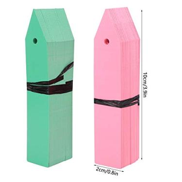 Imagem de Mingzhe 100 Marcadores de Plantas Branco Amarelo, Rosa Verde, Azul Vermelho Etiquetas de Plantas para Marcação, Marcas Classificação Em Pátio, Jardim, Flores, Pomar, Estufas, à Prova (Rosa, verde)