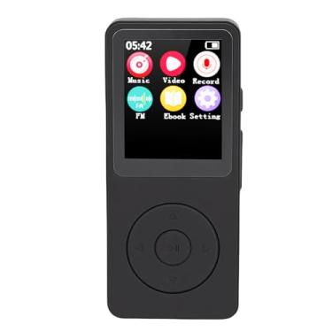 Imagem de Heayzoki Leitor de MP3 Com Bluetooth 5.4, Leitor de Música Portátil HiFi Com Tela LCD de 2,4 Polegadas e Gravador de Voz FM, Suporta 9 Idiomas, para Viagens Esportivas Ao Ar Livre (Com cartão de