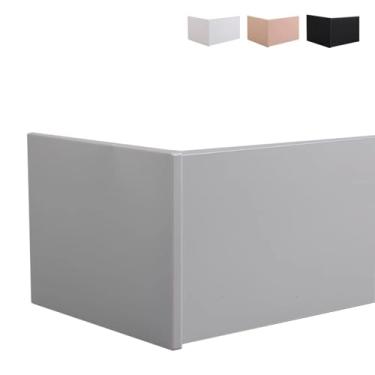 Imagem de Caixa de cortina blackout sem trilhos – Valência de cornija de janela de 2,4 m, placa de trilho de cortina de chuveiro, perfeita para decoração de casa e privacidade