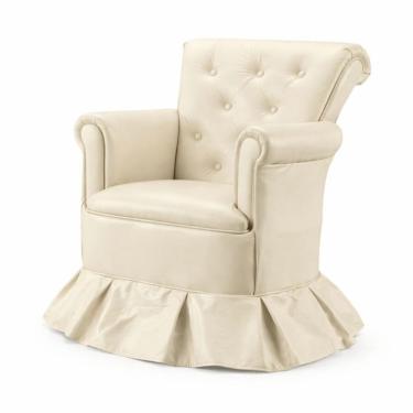 Imagem de Cadeira Poltrona Balanço Amentação Confortável Quarto Descanso Sala Leitura Corino Bege