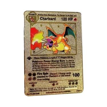 Imagem de Cartão Metálico Pokémon De 10.000 Pontos Arceus Charizard Mewtwo Vmax 