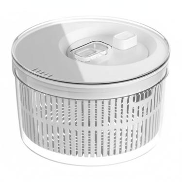 Imagem de Organizador e Secador para Salada de Acrílico C/Tampa e Cesto de Plástico Clear Fresh 5,5 Litros OU