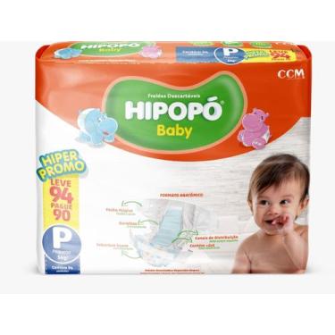 Imagem de Fralda infantil Hipopo Hiper 1 Pacote Tamanho P - 94 Unidades