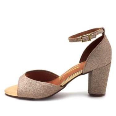 Imagem de Sandalia Vizzano Salto Bloco Glitter Peep Toe-Feminino