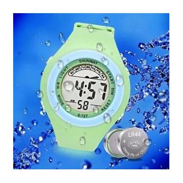 Imagem de Relógio Digital Feminino Esportivo SHUNWAY Verde Claro - Tudo em Caixa