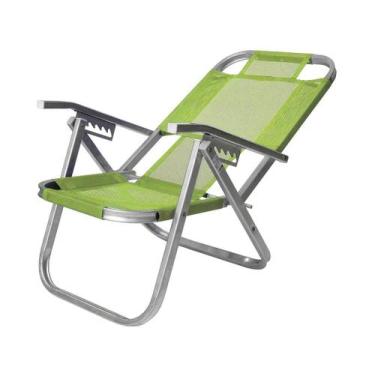Imagem de Cadeira de Praia Reclinável Alta Ipanema Verde CAD0395 Botafogo - Bota