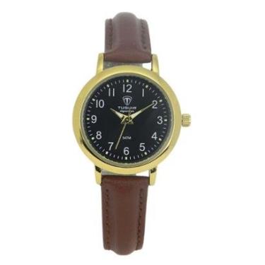 Imagem de Relógio Unissex Tuguir Analógico Imperium TG30513 Preto e Marrom e Dourado-Masculino