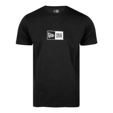 Imagem de Camiseta New Era Masculina Essentials Box Logo Preta-Masculino