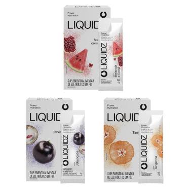 Imagem de LIQUIDZ - Eletrólitos Zero Açúcares - 3 Sabores - Kit 3 Caixas - 18 sachês-Unissex