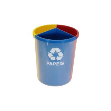 Imagem de Lixeiras Recicláveis Coleta Seletiva 3 Divisórias Mix3