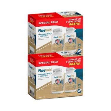 Imagem de Kit 2X Flexigold Special Pack Herbamed (60 Cáps) Colágeno Tipo 2 - Mel