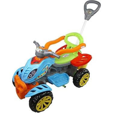 Imagem de Carrinho Passeio Quadriciclo Infantil 2 em 1 com Pedal e Empurrador para Crianças de 9 Meses a 5 Anos com Diferentes Modelos e Cores (Quadriciclo Unisex)