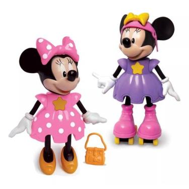 Imagem de Kit Bonecas Minnie Conta História E Patinadora Coleção Brinquedo Menin